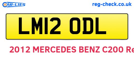 LM12ODL are the vehicle registration plates.
