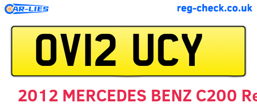 OV12UCY are the vehicle registration plates.