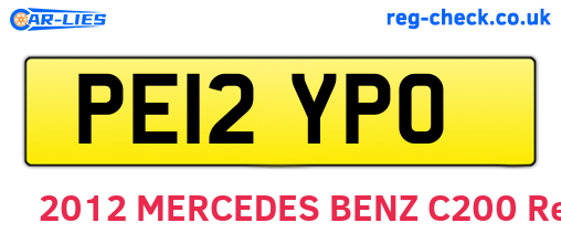 PE12YPO are the vehicle registration plates.