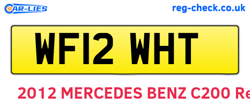 WF12WHT are the vehicle registration plates.