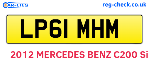 LP61MHM are the vehicle registration plates.