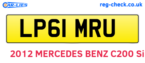 LP61MRU are the vehicle registration plates.