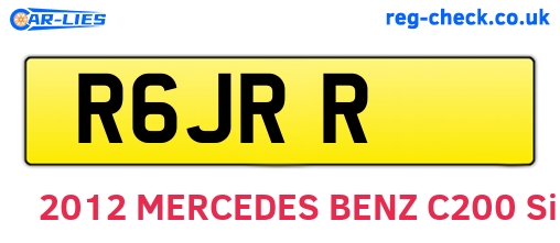 R6JRR are the vehicle registration plates.
