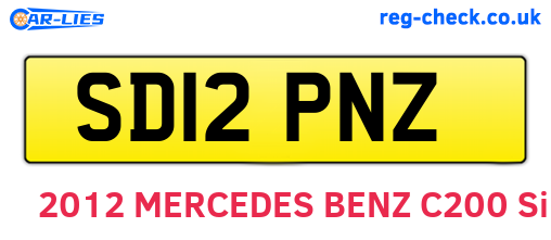 SD12PNZ are the vehicle registration plates.