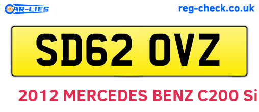 SD62OVZ are the vehicle registration plates.