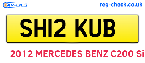 SH12KUB are the vehicle registration plates.