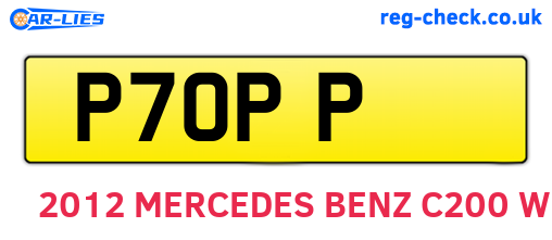 P7OPP are the vehicle registration plates.