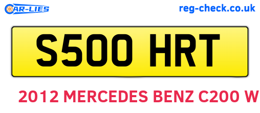S500HRT are the vehicle registration plates.