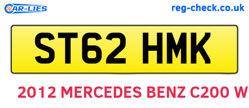 ST62HMK are the vehicle registration plates.
