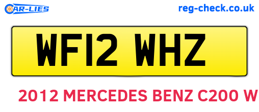 WF12WHZ are the vehicle registration plates.