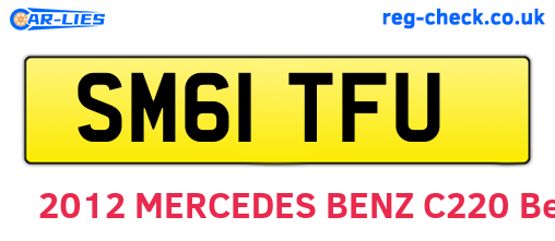 SM61TFU are the vehicle registration plates.