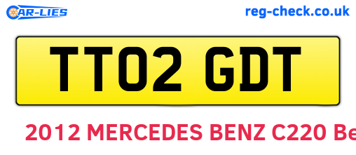 TT02GDT are the vehicle registration plates.