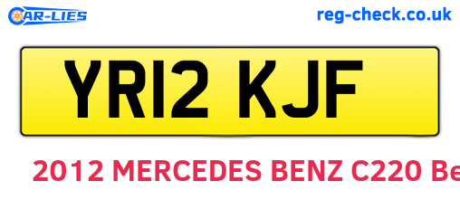 YR12KJF are the vehicle registration plates.