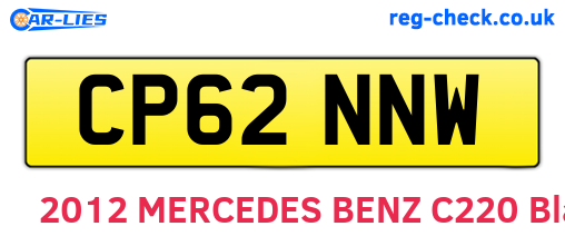 CP62NNW are the vehicle registration plates.