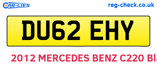 DU62EHY are the vehicle registration plates.