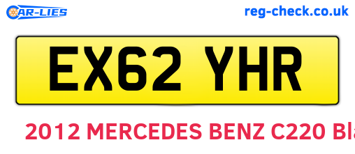 EX62YHR are the vehicle registration plates.