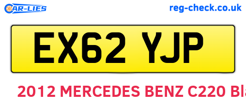 EX62YJP are the vehicle registration plates.
