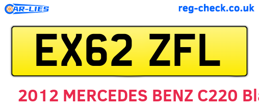 EX62ZFL are the vehicle registration plates.
