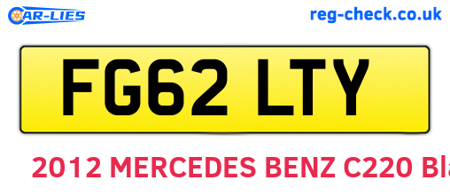 FG62LTY are the vehicle registration plates.