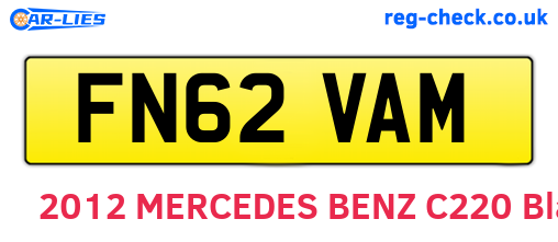 FN62VAM are the vehicle registration plates.