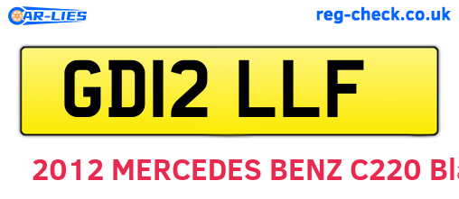 GD12LLF are the vehicle registration plates.