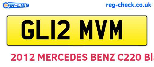 GL12MVM are the vehicle registration plates.