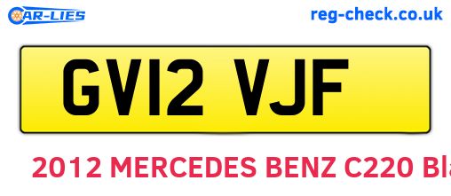 GV12VJF are the vehicle registration plates.