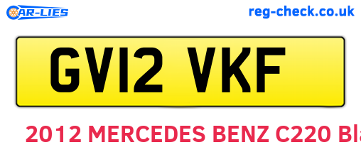 GV12VKF are the vehicle registration plates.