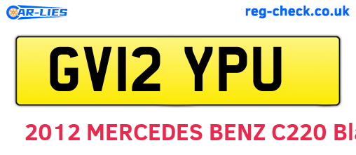 GV12YPU are the vehicle registration plates.