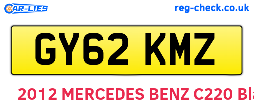 GY62KMZ are the vehicle registration plates.