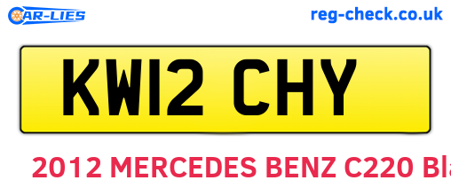 KW12CHY are the vehicle registration plates.