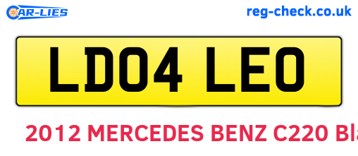LD04LEO are the vehicle registration plates.