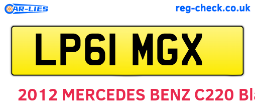 LP61MGX are the vehicle registration plates.