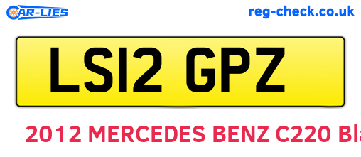 LS12GPZ are the vehicle registration plates.