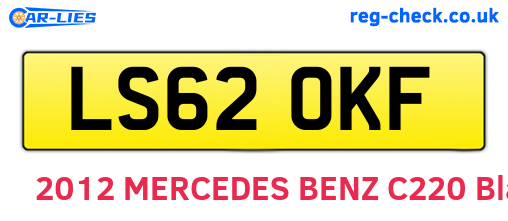 LS62OKF are the vehicle registration plates.