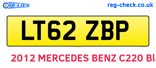 LT62ZBP are the vehicle registration plates.