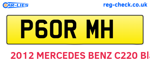 P60RMH are the vehicle registration plates.