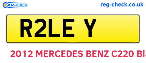 R2LEY are the vehicle registration plates.