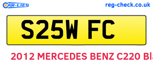 S25WFC are the vehicle registration plates.