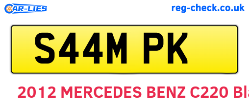 S44MPK are the vehicle registration plates.