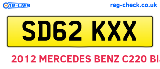 SD62KXX are the vehicle registration plates.