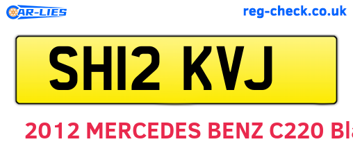 SH12KVJ are the vehicle registration plates.