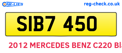 SIB7450 are the vehicle registration plates.