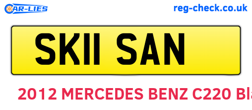 SK11SAN are the vehicle registration plates.