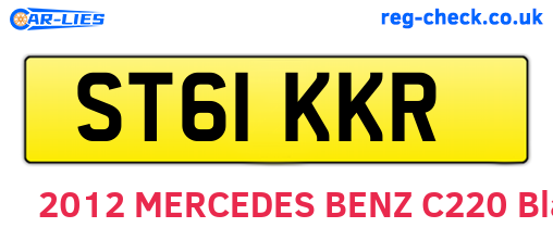 ST61KKR are the vehicle registration plates.
