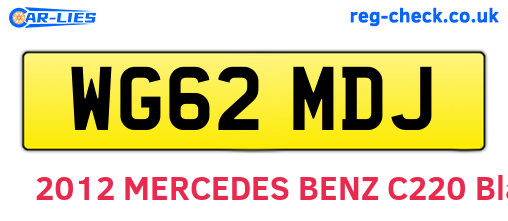 WG62MDJ are the vehicle registration plates.
