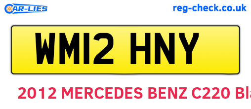 WM12HNY are the vehicle registration plates.