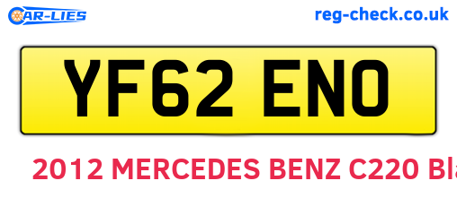 YF62ENO are the vehicle registration plates.
