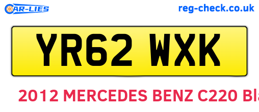 YR62WXK are the vehicle registration plates.