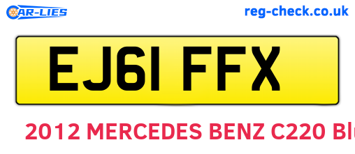 EJ61FFX are the vehicle registration plates.